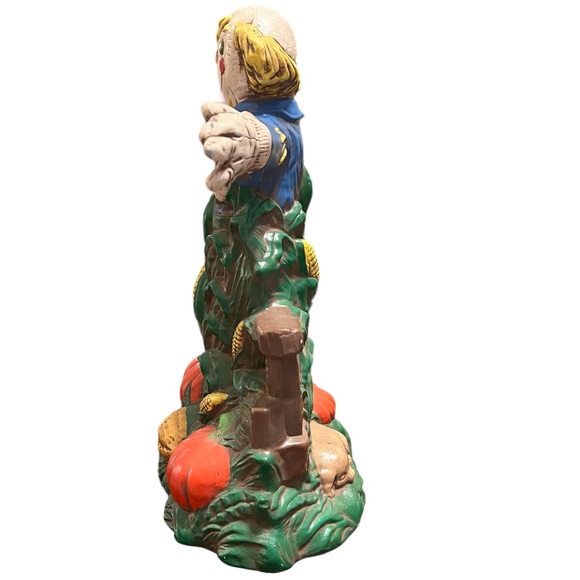 Vintage 13" Hand Painted Ceramic Scarecrow - Signed - Picture 3 of 8